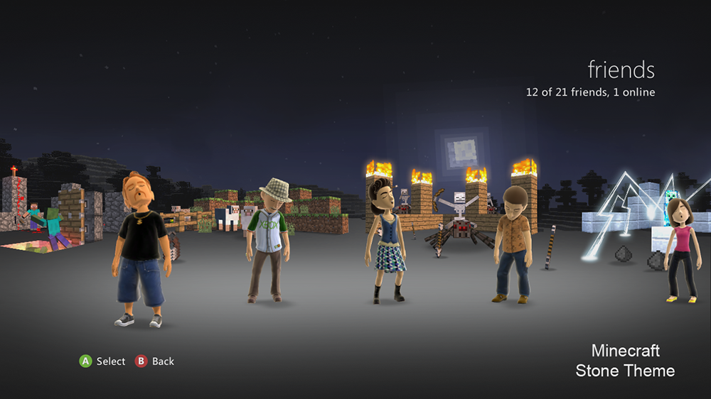 Minecraft 360 - new Avatar items now available alongside shot of
