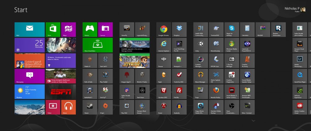 Windows 8 has a lot of buttons