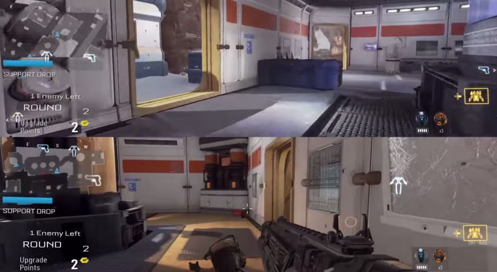 Call Of Duty Advanced Warfare SPLITSCREEN Gameplay Two Player.(PS4