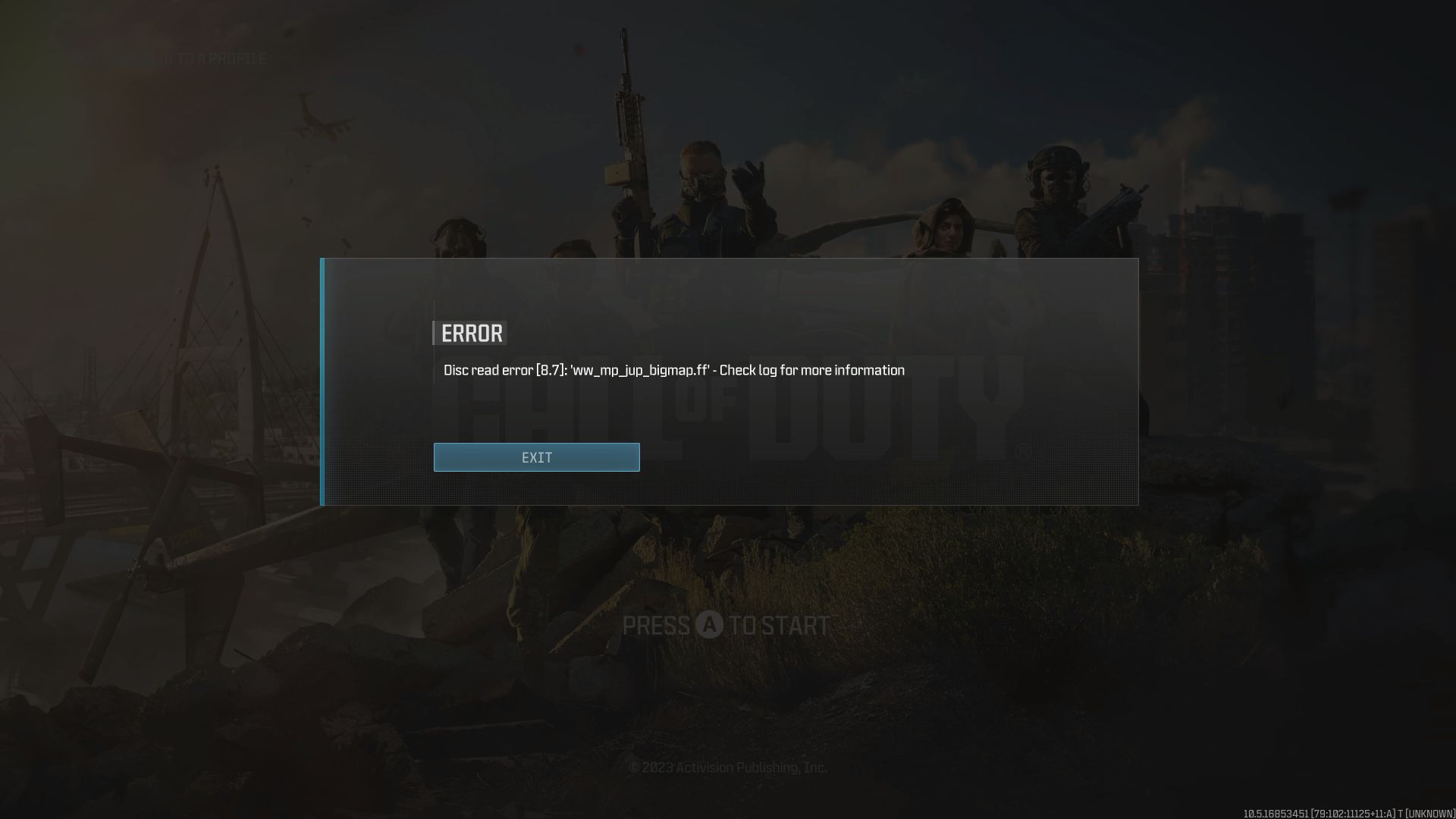 Call of Duty Modern Warfare III Xbox Disc Read Error