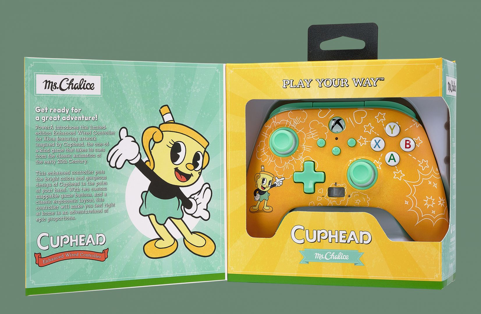 Cuphead Ms Chalice Xbox Enhanced Wired Controller