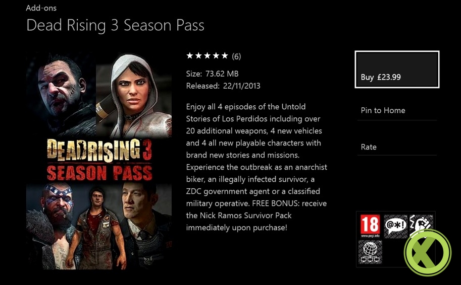 Buy Dead Rising 3 Season Pass