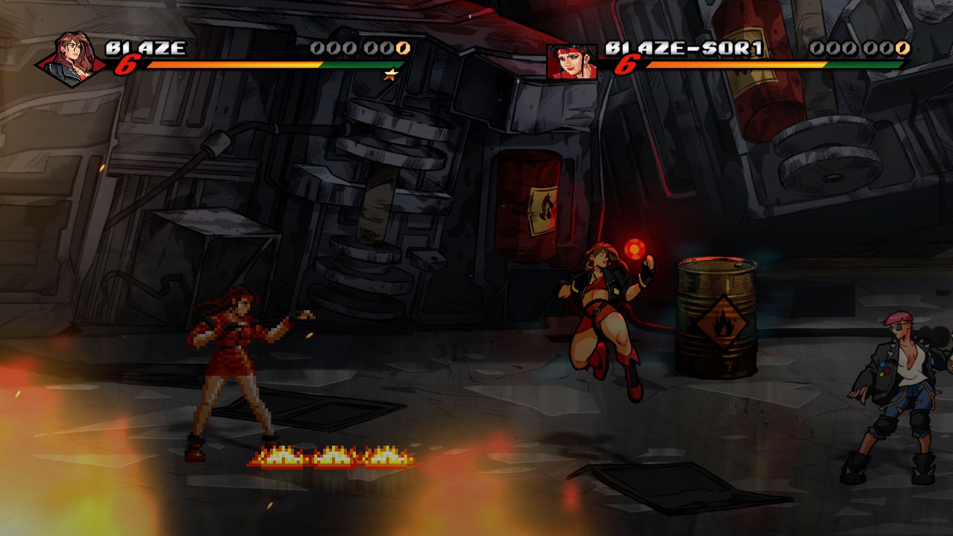 Streets of Rage 4 Co-op move Blaze