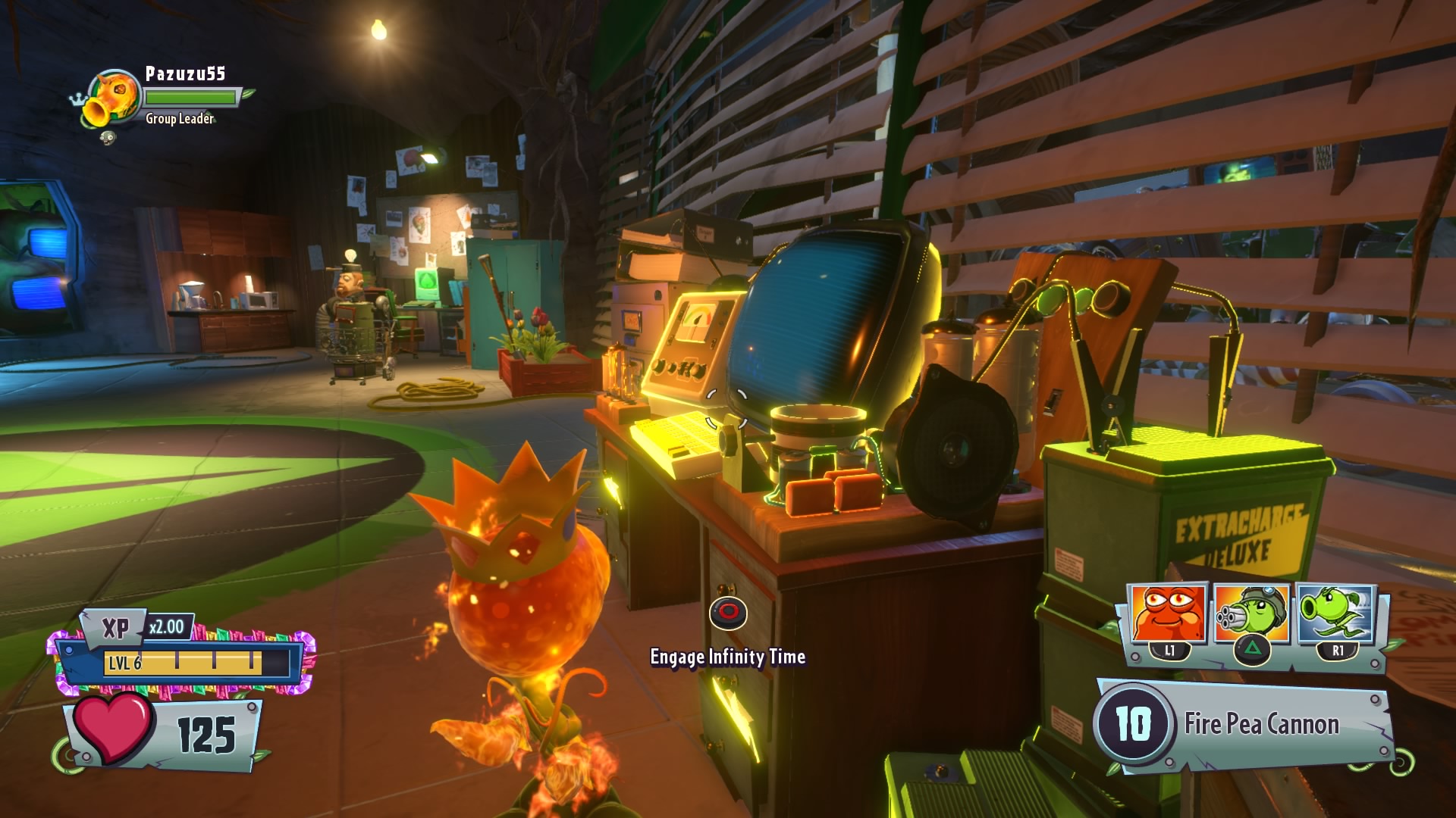 Plants vs. Zombies Garden Warfare - Split Screen Gameplay and Boss