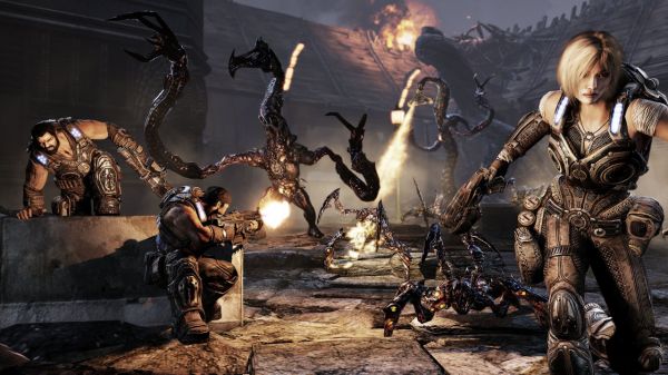 Co-Optimus - Screens - 15 New Gears of War 3 Screens Show Off New Enemies,  Weapons and Maps