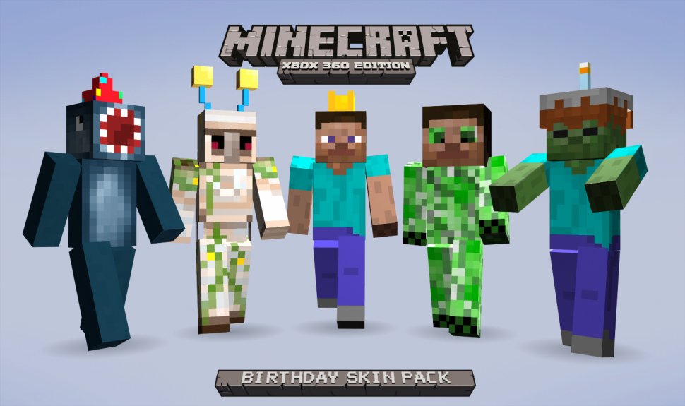 Minecraft: 1st-4th Birthday Skin Packs (PS4/PS3/PS Vita) Free