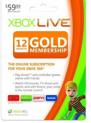  Xbox LIVE 12 Month Gold Membership Card : Video Games